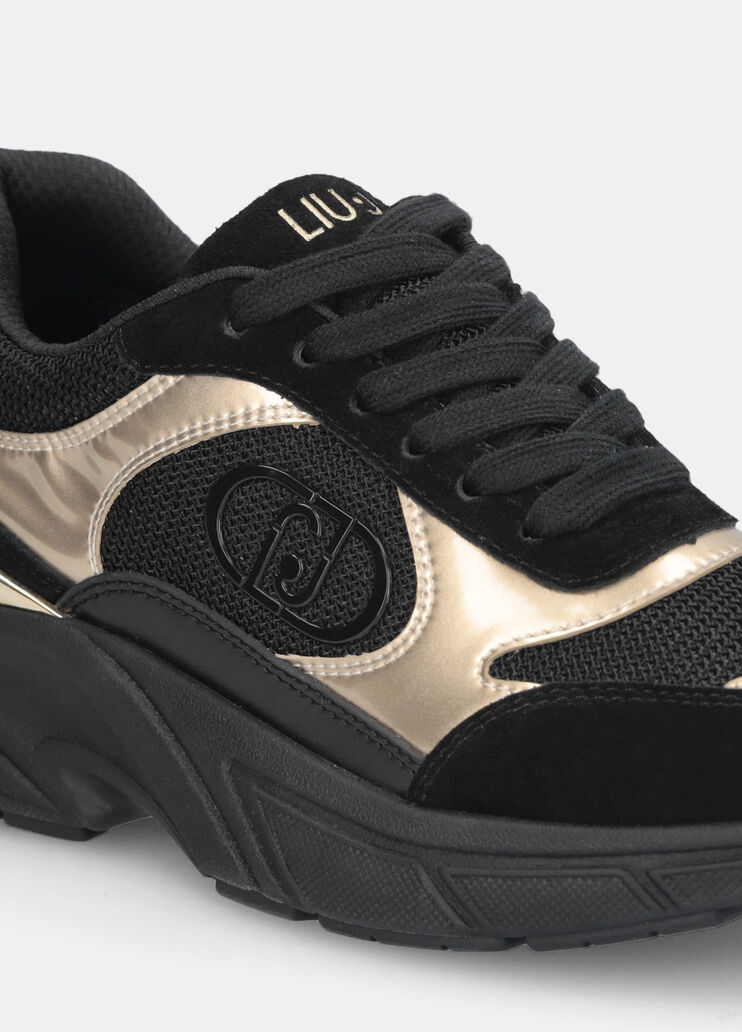 Suede and mesh sneakers black Liu Jo - large image number 6