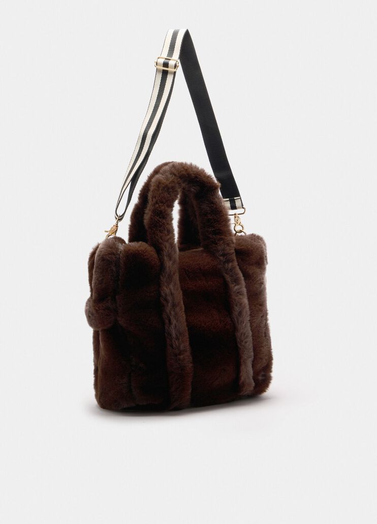 Medium teddy tote bag chocolate Liu Jo - large image number 3 Medium teddy tote bag chocolate Liu Jo - large image number 3
