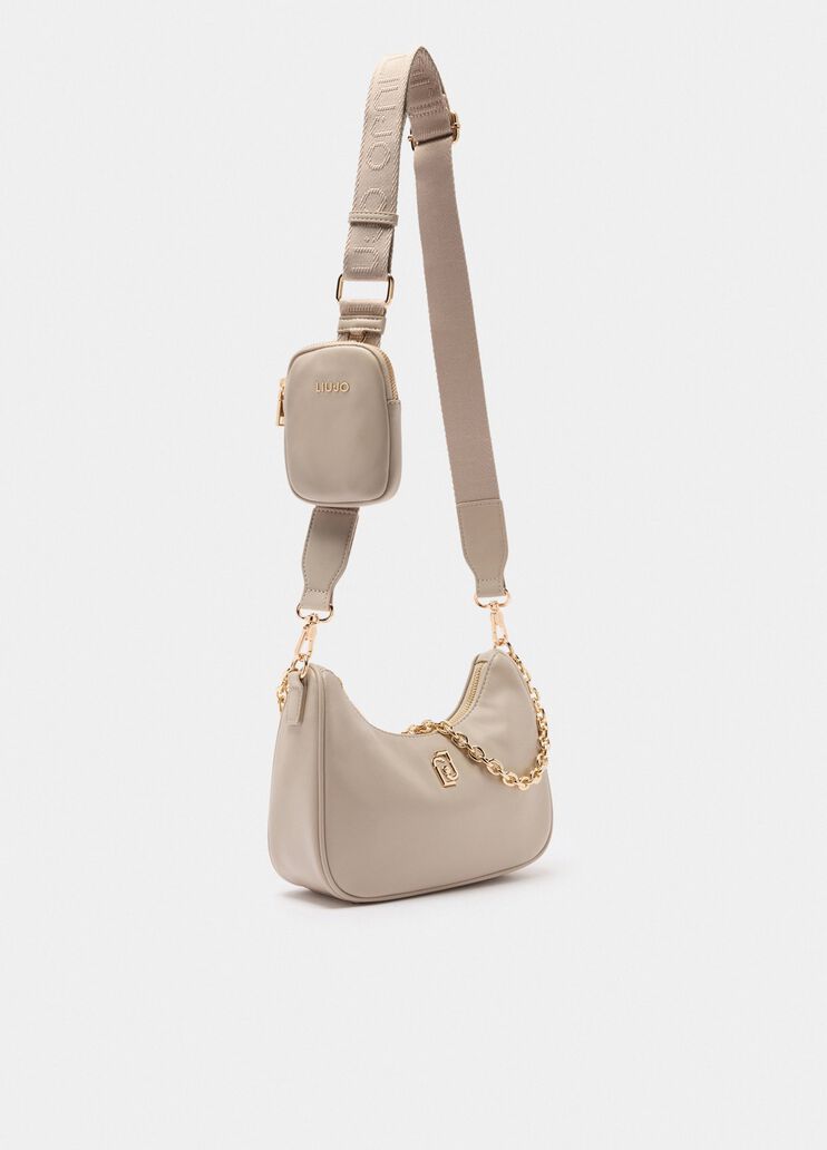 Small hobo bag with chain beige Liu Jo - large image number 2