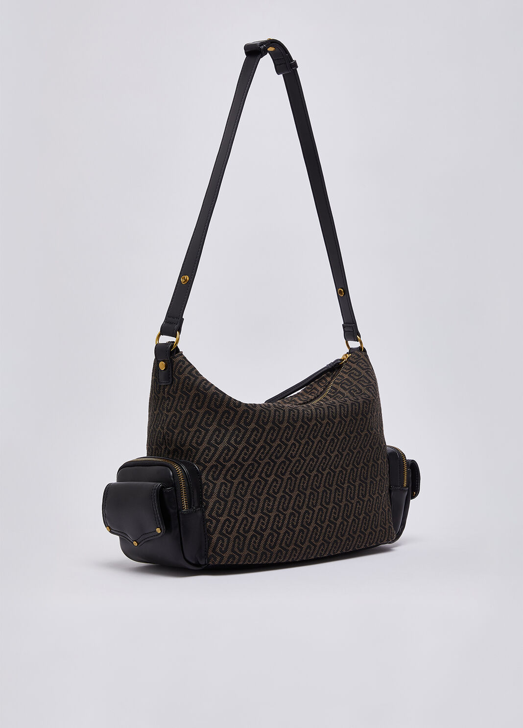 Sac Hobo Moyen Monogramme marron fonc&eacute; Liu Jo - large image number 3