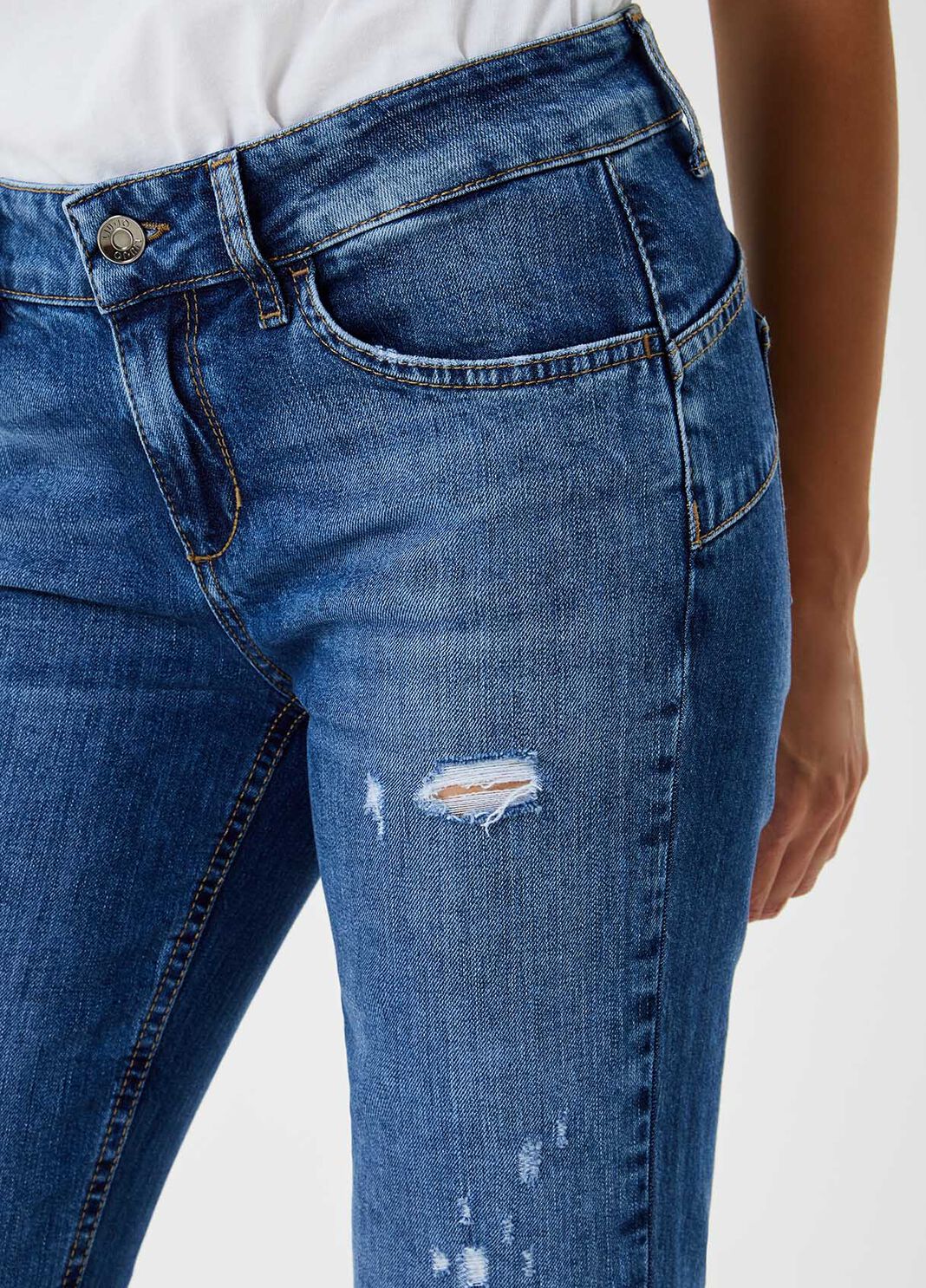 Cropped bell-bottom jeans Blue Liu Jo - large image number 2