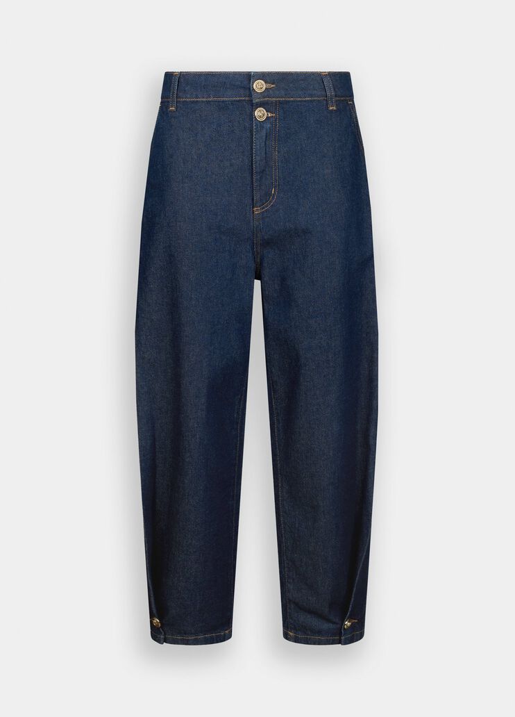 Cropped balloon jeans classic wash Liu Jo - large image number 6 Cropped balloon jeans classic wash Liu Jo - large image number 6