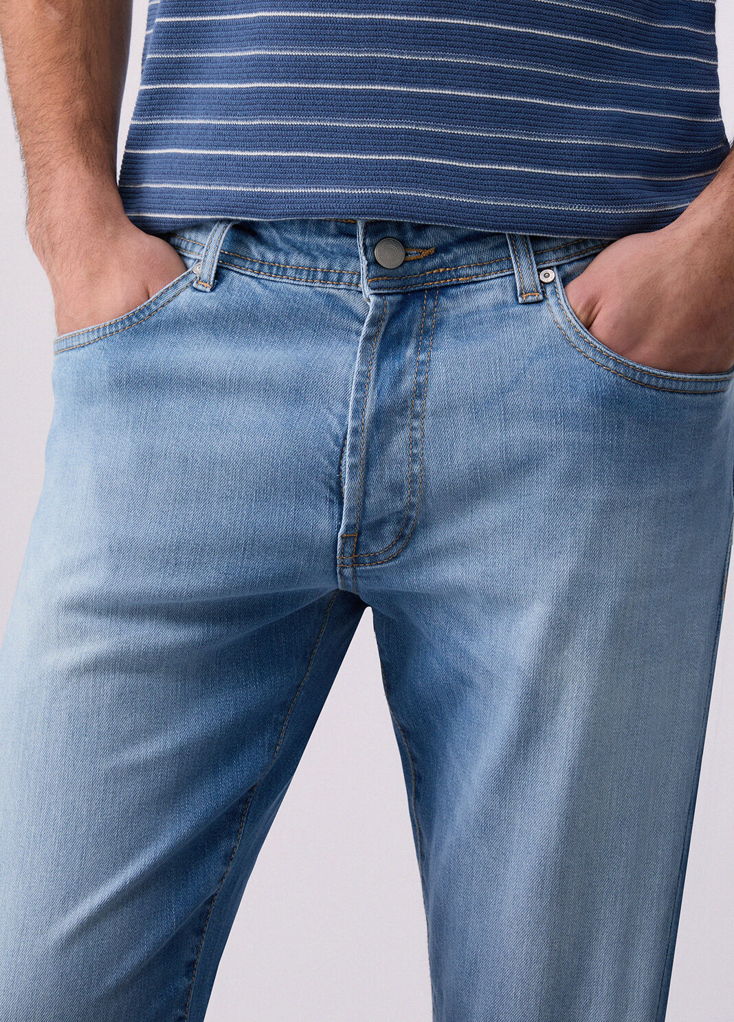 Tapered fit jeans blue denim Liu Jo - large image number 4