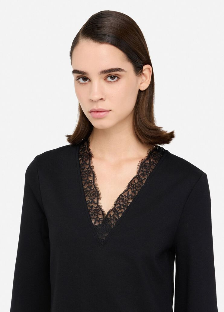 Short dress with lace details black Liu Jo - medium Short dress with lace details black Liu Jo - medium