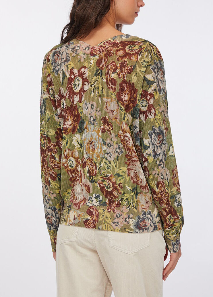Pull avec col V imprim&eacute; sanderson Liu Jo - medium