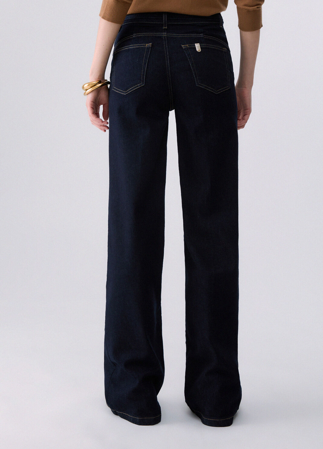 Flare jeans with belt dark denim Liu Jo - large image number 1