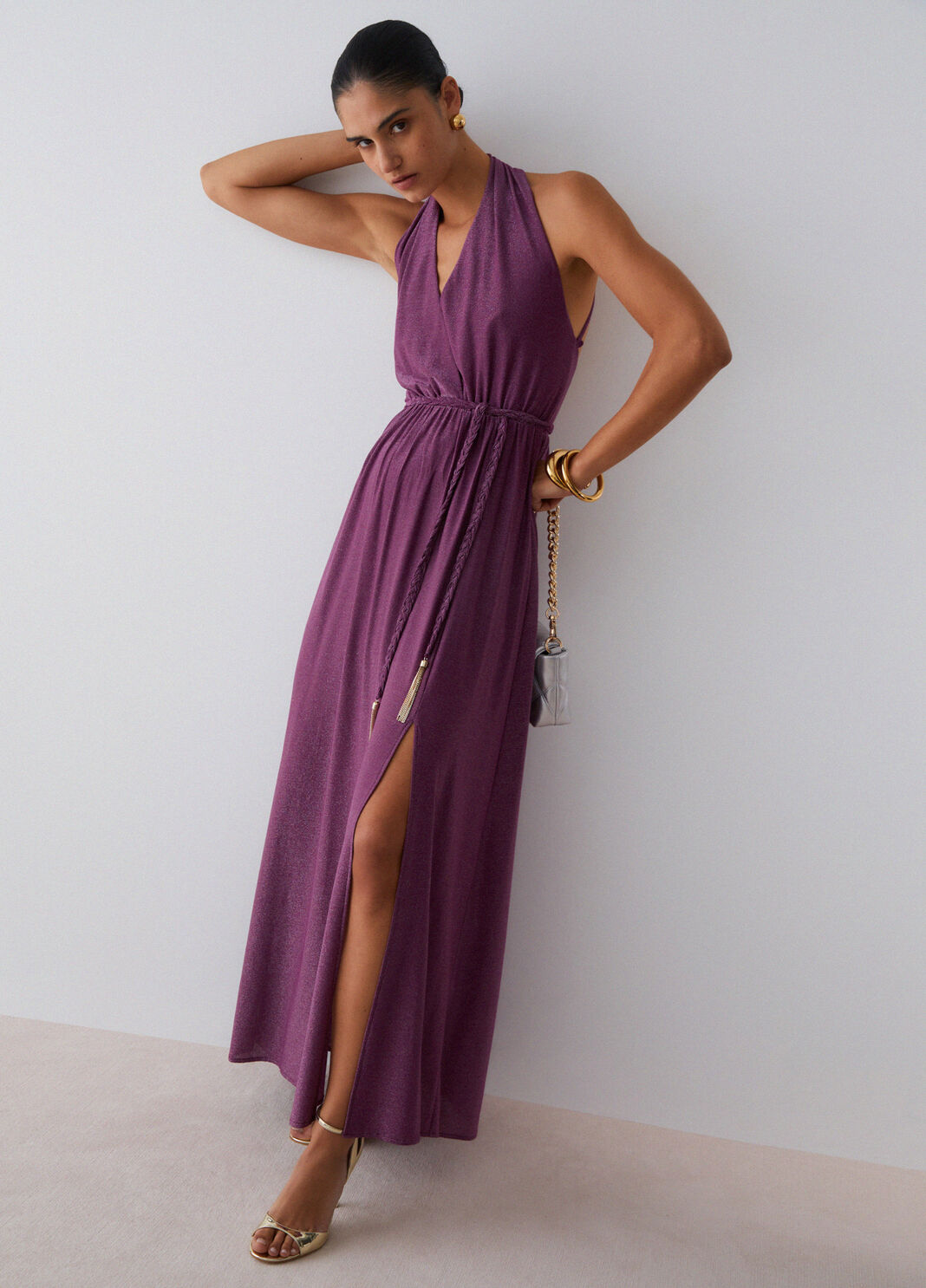 Langes Lurexkleid Violett Liu Jo - large image number 3