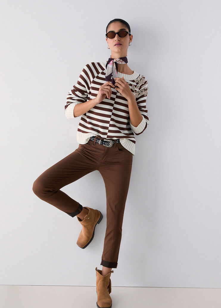 Skinny-Hose in Cropped-L&auml;nge Biscuit Liu Jo - medium