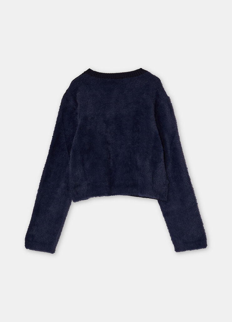 Pullover mit weichen Ärmeln Dunkelblau Liu Jo - large image number 3