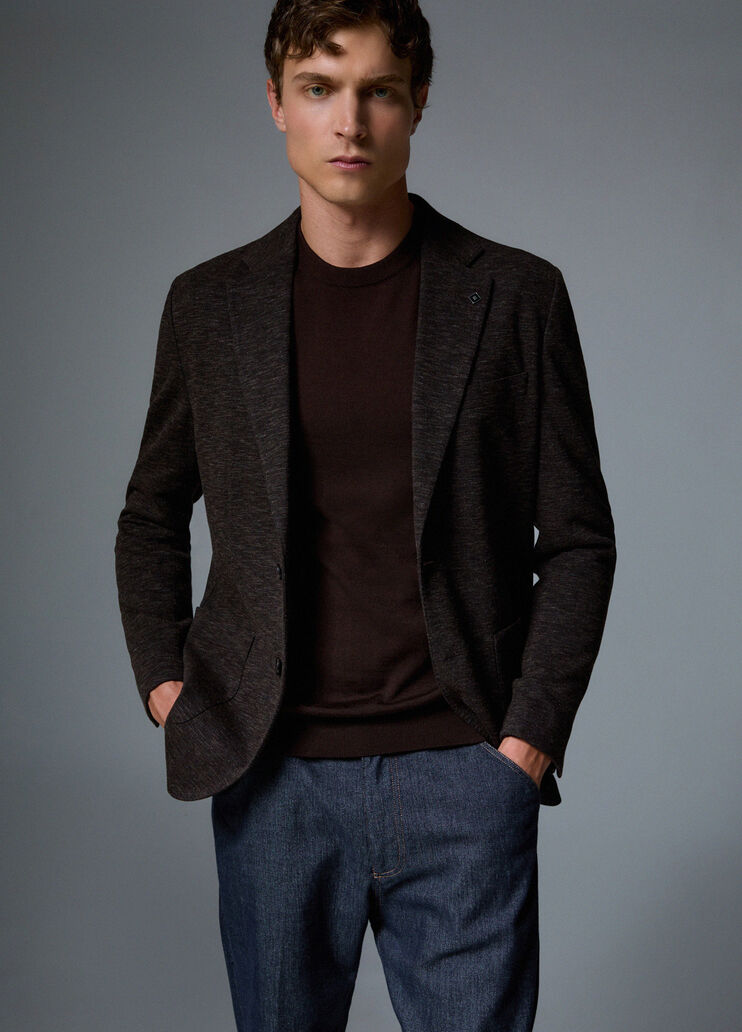 Jacket in piqu&eacute; jersey brown Liu Jo - medium