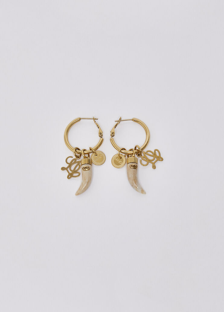 Hoop earrings with charm white Liu Jo - medium