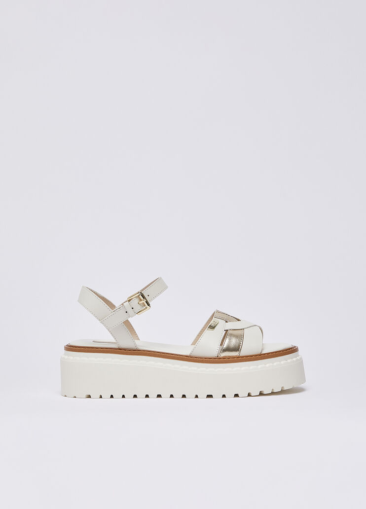 Leather platform sandals white Liu Jo - medium