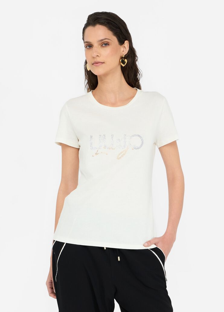 T-Shirt Liu Jo Better Weiß/Logo Liu Jo - medium T-Shirt Liu Jo Better Weiß/Logo Liu Jo - medium
