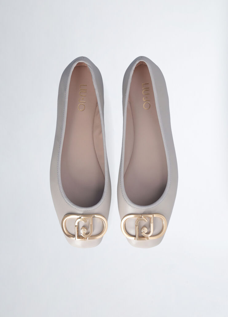 White leather ballet flats white Liu Jo - large image number 4 White leather ballet flats white Liu Jo - large image number 4