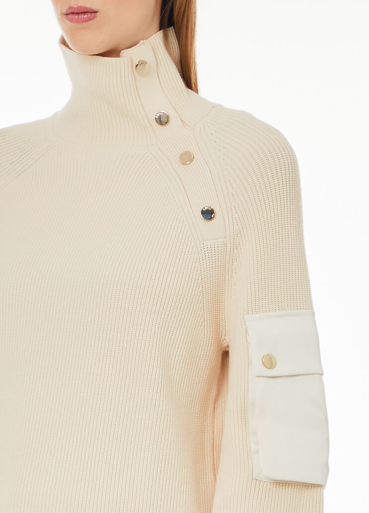 Pullover mit Knöpfen und Tasche hellbeige Liu Jo - large image number 2