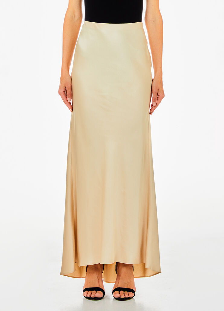 Falda larga de conjunto de raso beige Liu Jo - medium Falda larga de conjunto de raso beige Liu Jo - medium