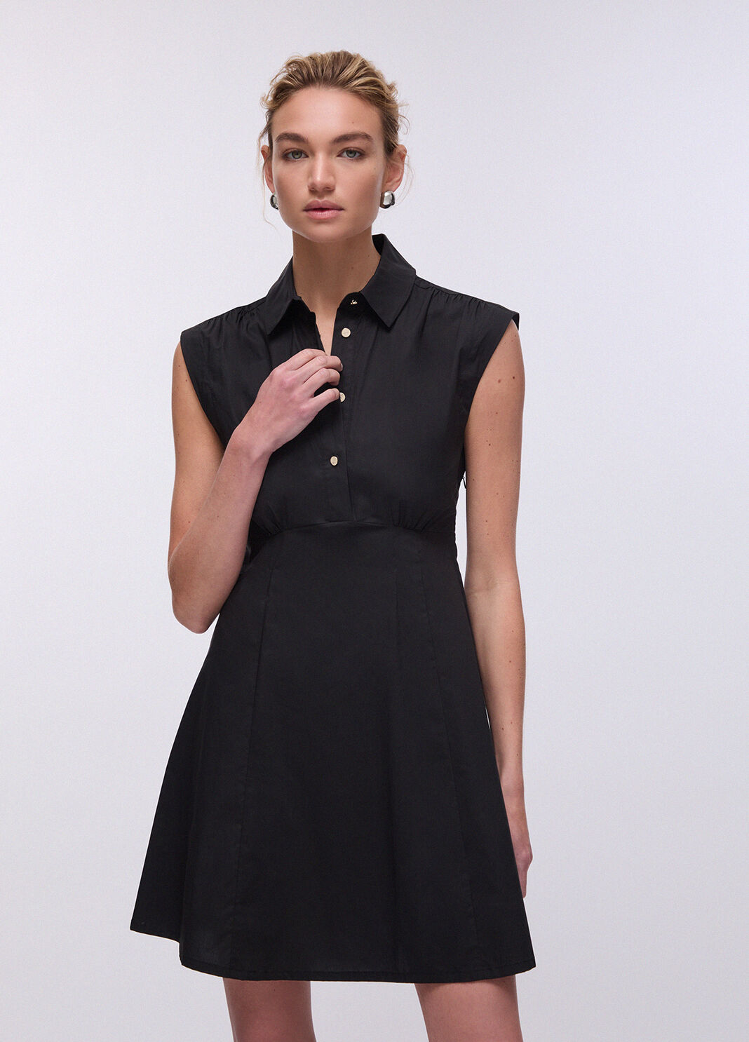 Short poplin dress black Liu Jo - large image number 0