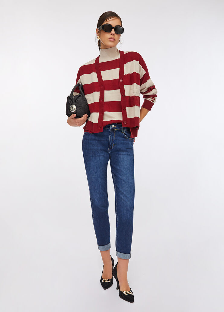 Striped cardigan red Liu Jo - medium