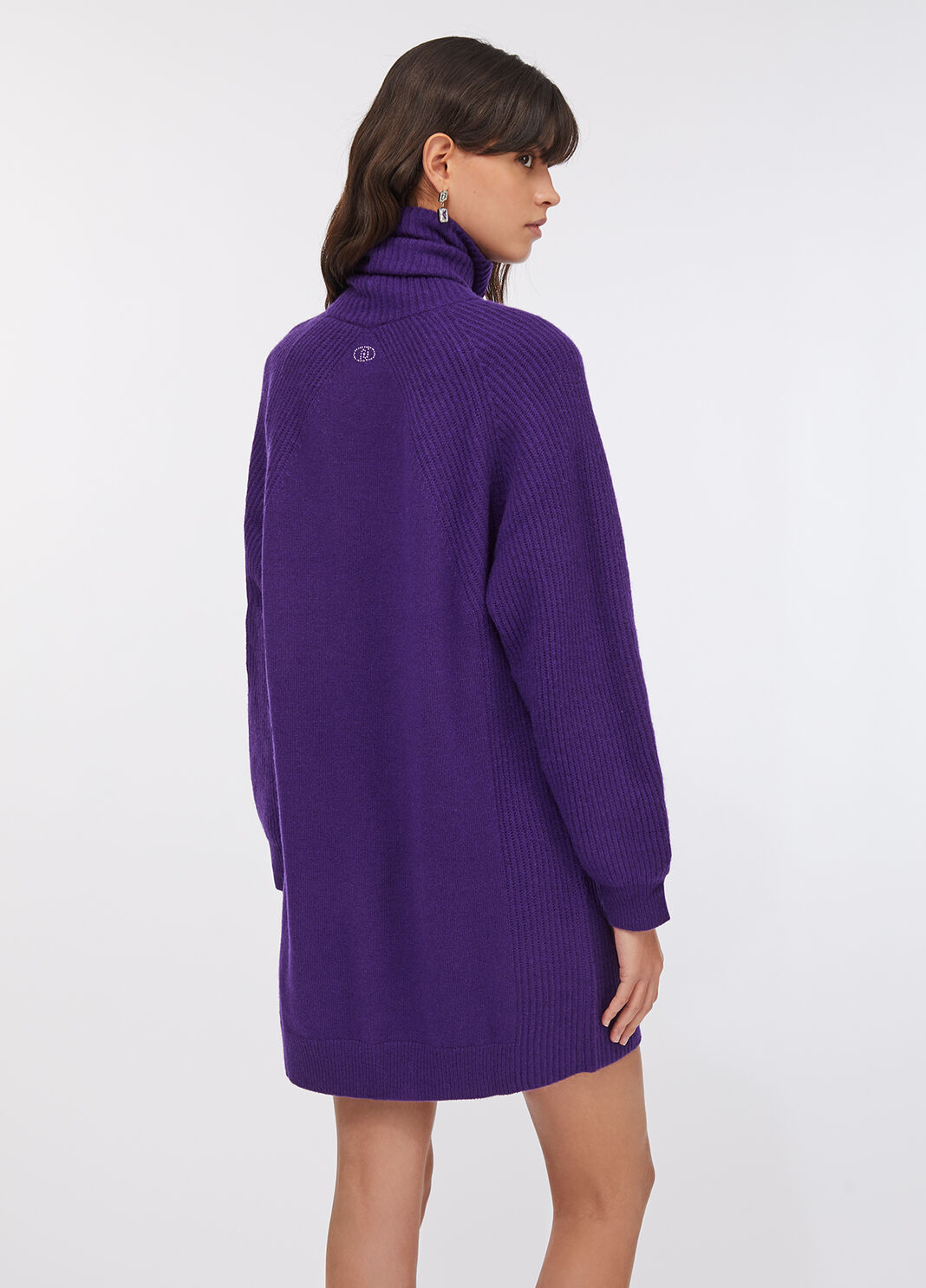 100% wool knit dress purple Liu Jo - large image number 1