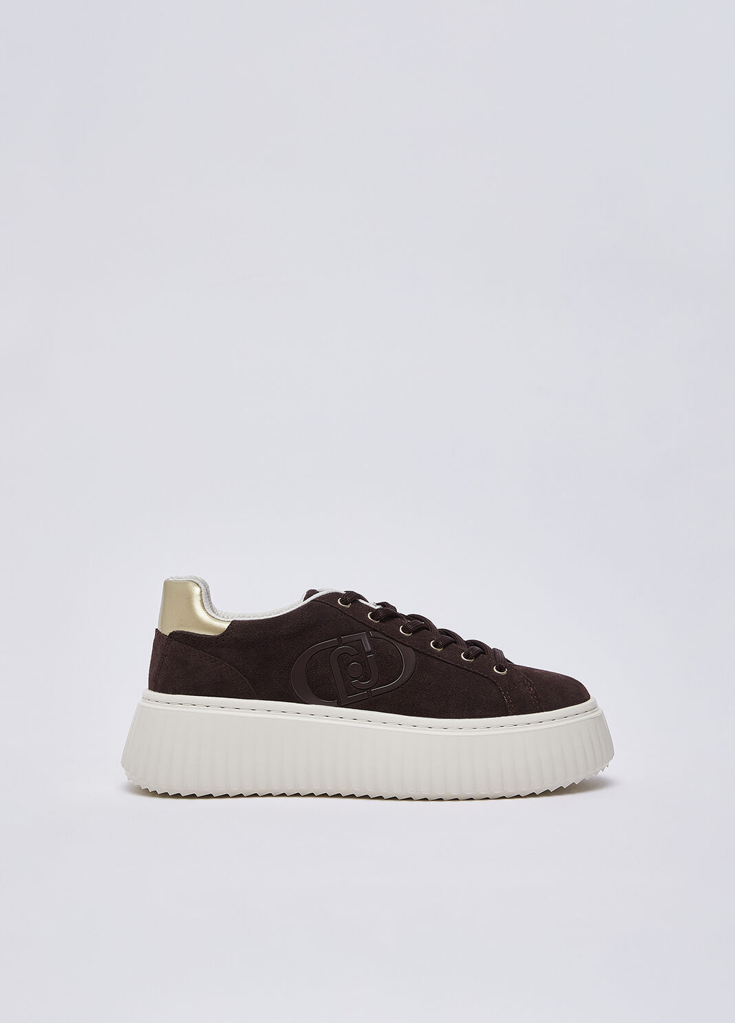 Platform sneakers in suede mocha Liu Jo - large image number 0