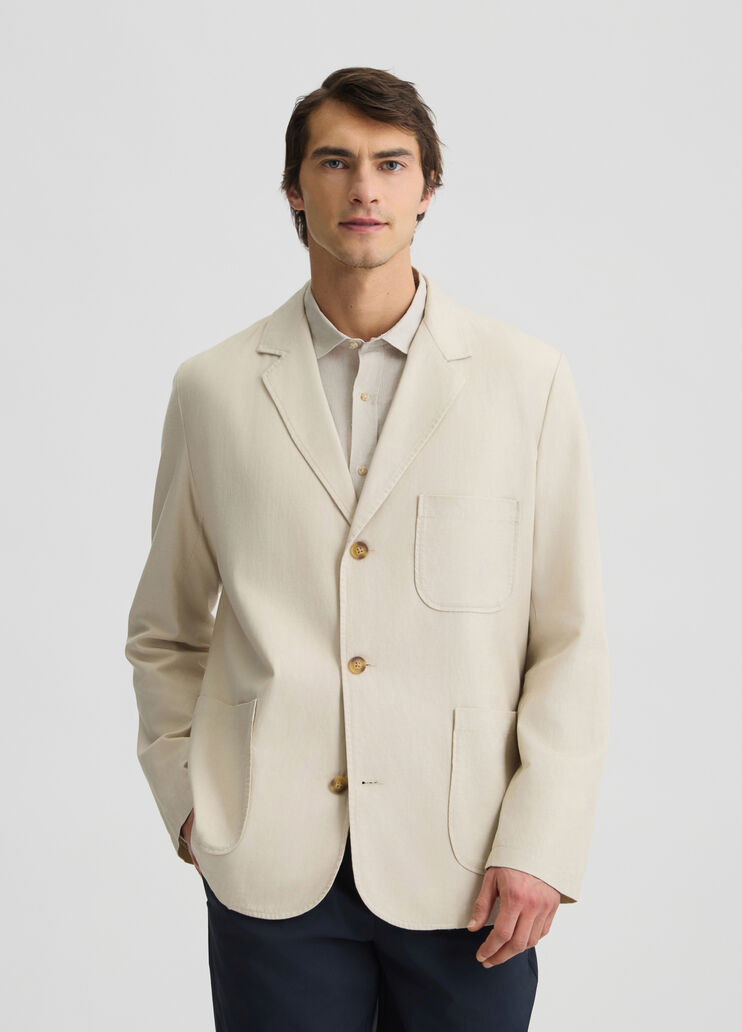 Linen and cotton blazer light grey Liu Jo - medium Linen and cotton blazer light grey Liu Jo - medium