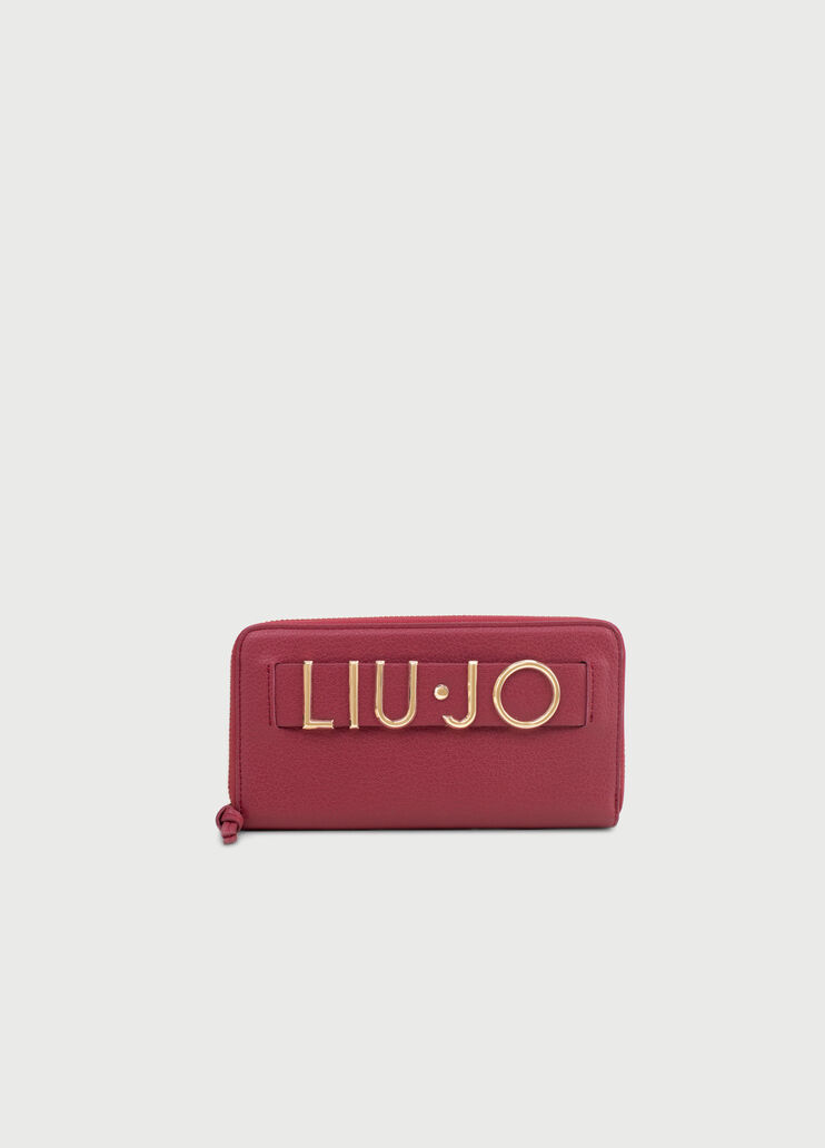 Large wallet with logo Cherry Red Liu Jo - large image number 0