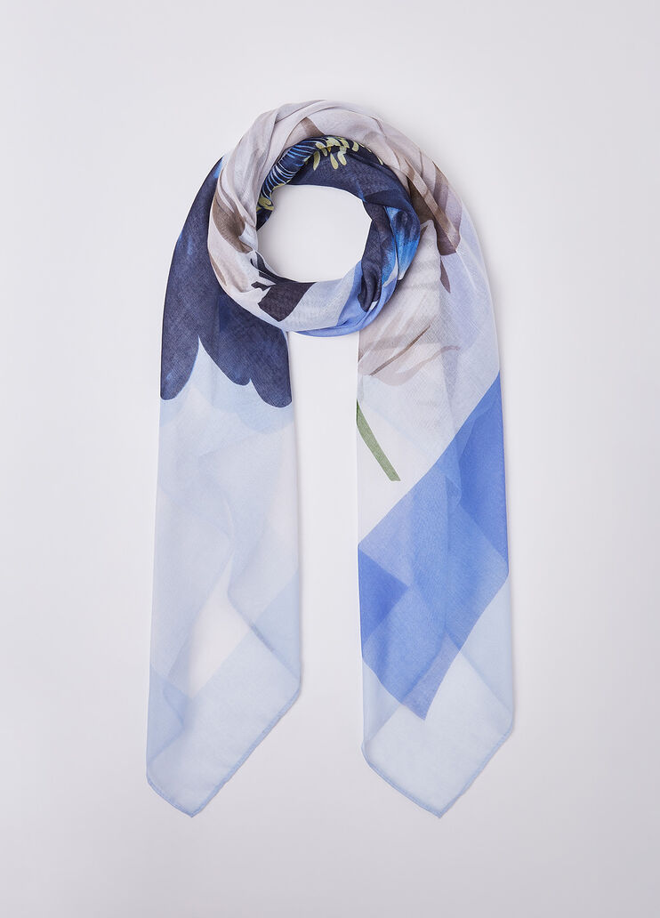 Foulard grande colorblock azzurro Liu Jo - medium