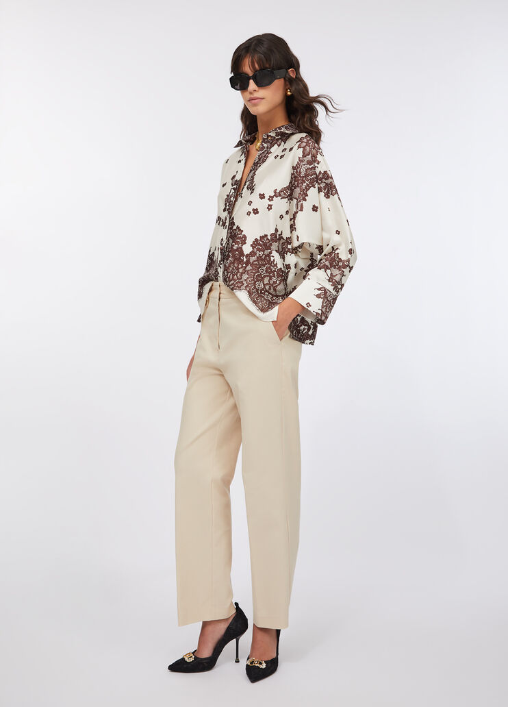 Рубашка из принтованного твила коричневый Liu Jo - large image number 5