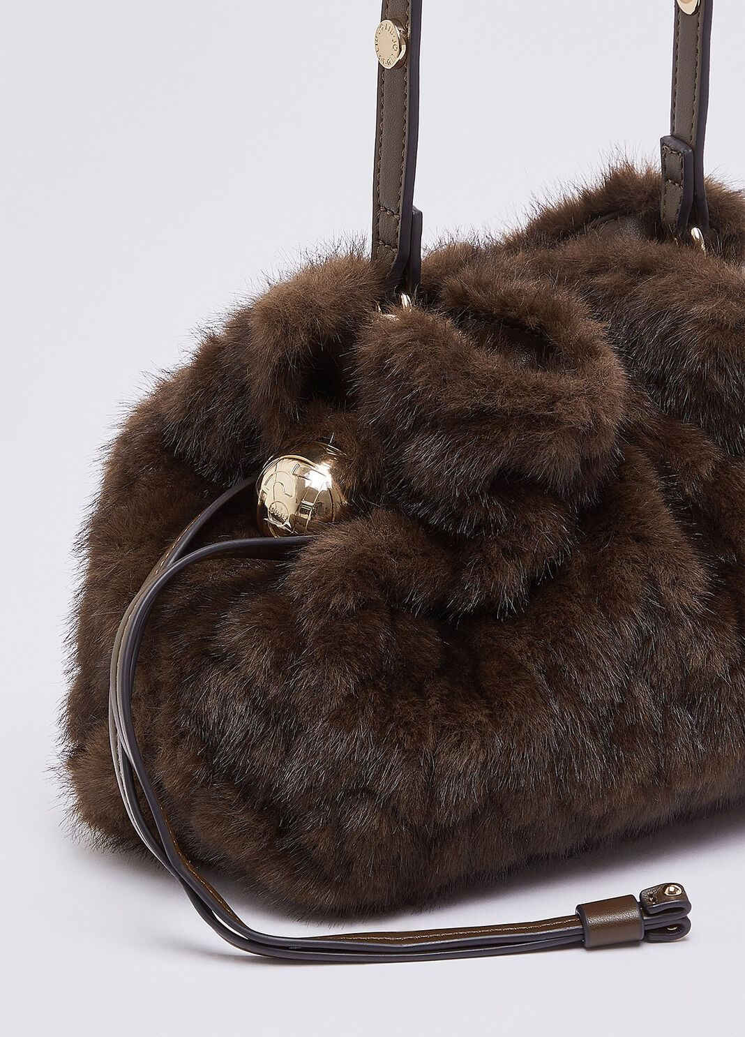 Small Riccy Bag in Faux Fur dark brown Liu Jo - large image number 4