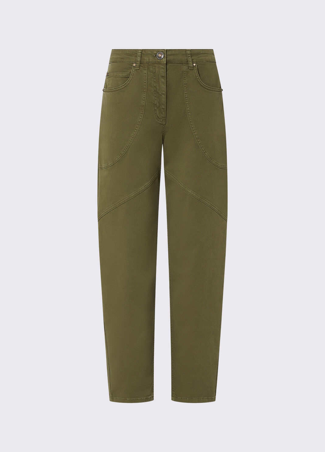 Pantaloni baggy in gabardine verde Liu Jo - large image number 6