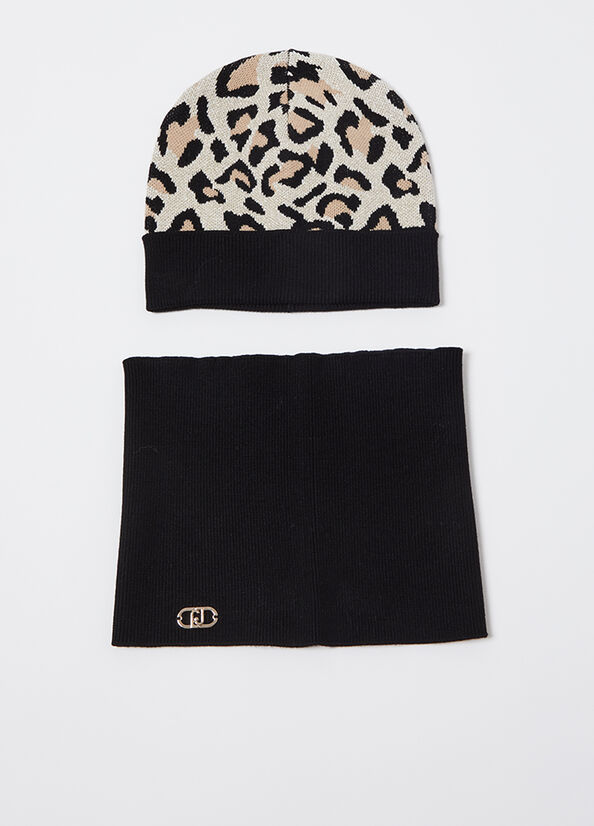 Liu Jo Better hat and neck warmer leopard print Liu Jo - large image number 0