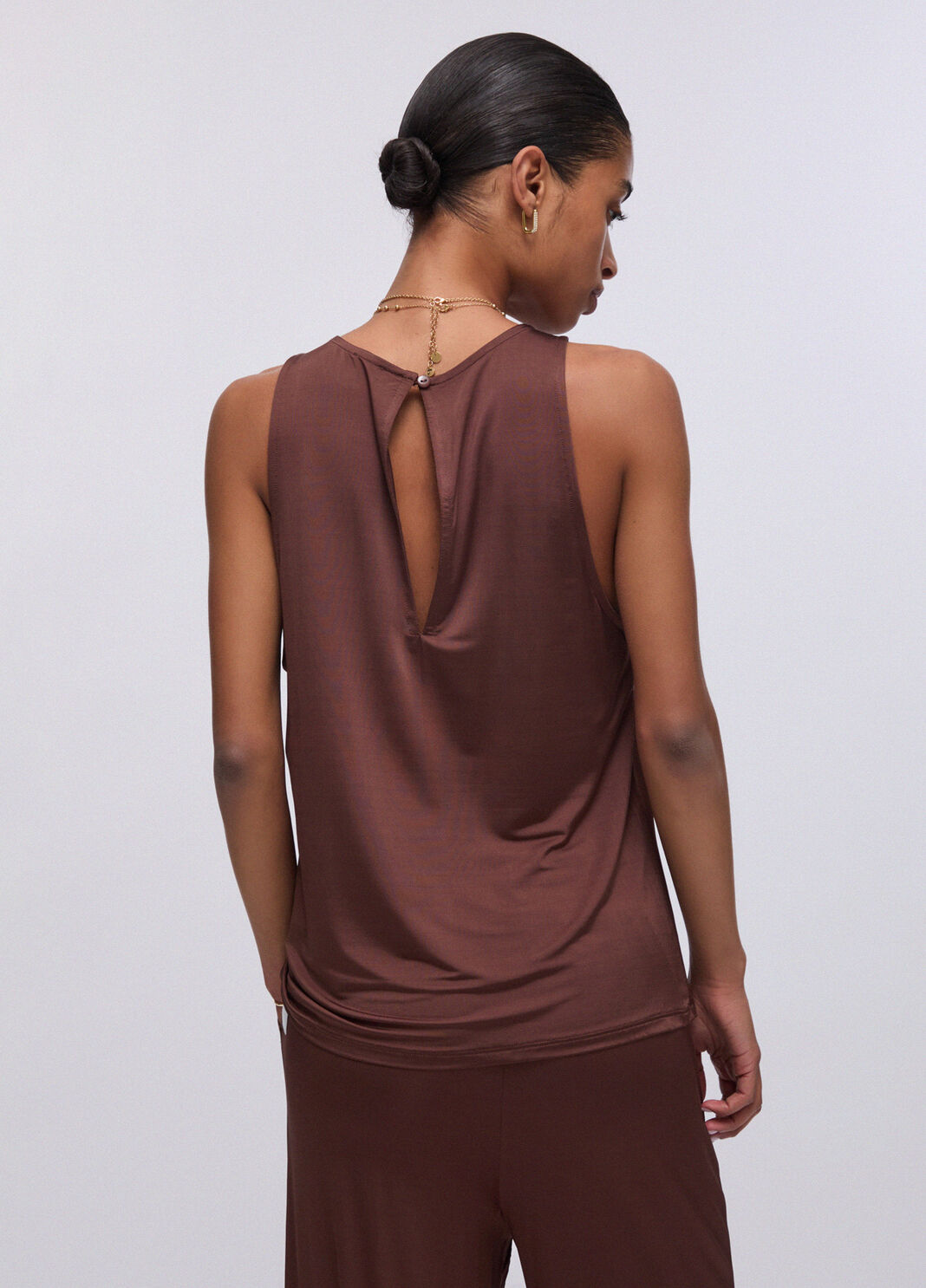 Top aus gl&auml;nzendem Jersey Erde Liu Jo - large image number 1