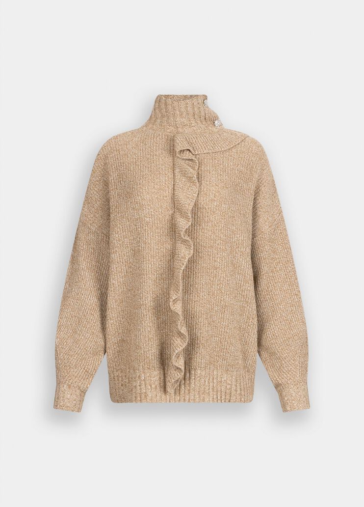 Pullover mit Maxivolant Schokolade Liu Jo - large image number 6