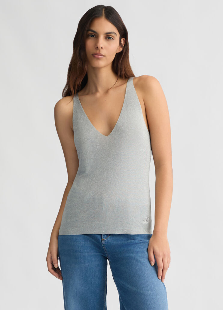 Lurex® knit top silver tone Liu Jo - medium Lurex® knit top silver tone Liu Jo - medium