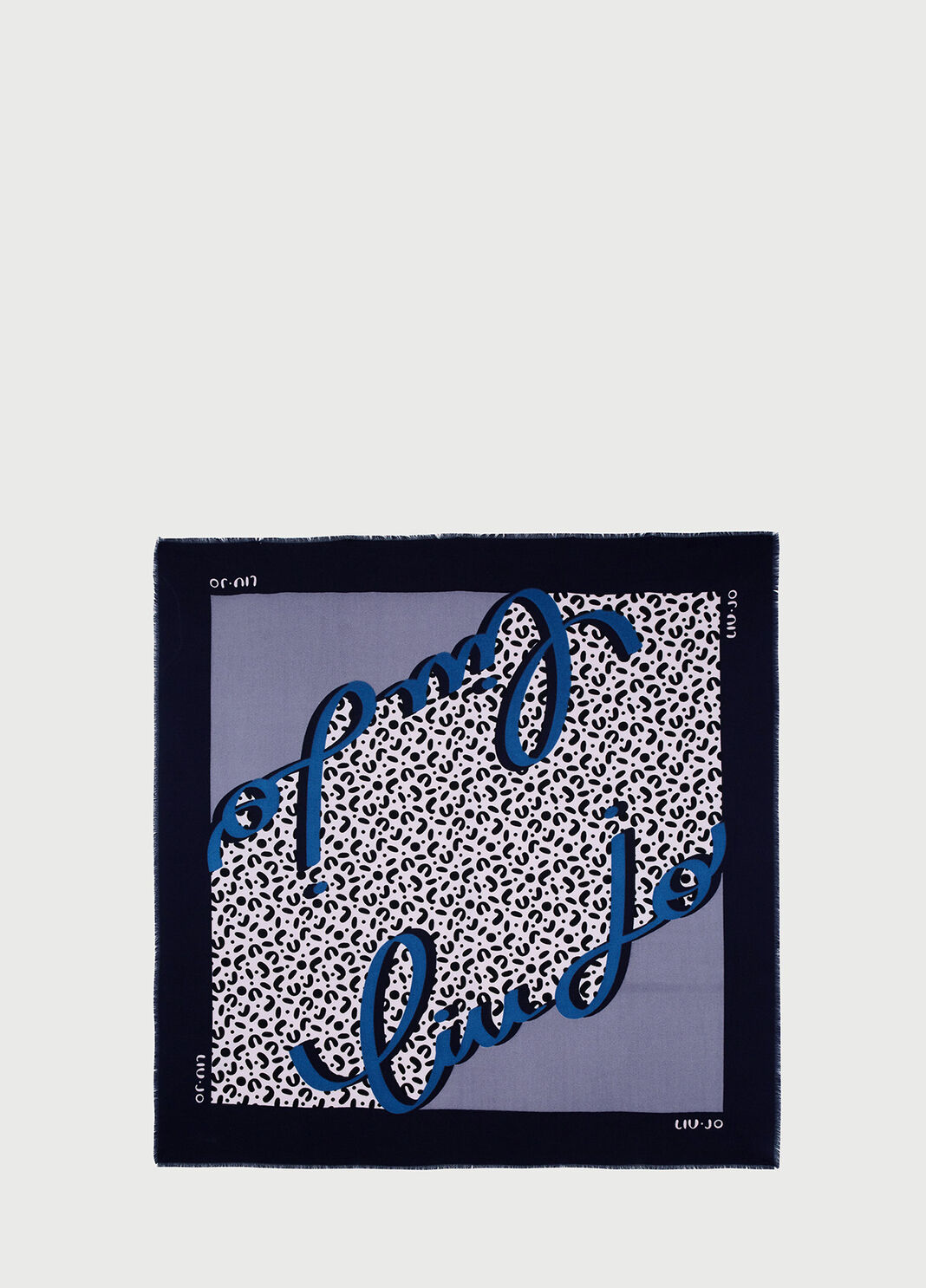 Pa&ntilde;uelo con estampado animal Azul oscuro Liu Jo - large image number 0