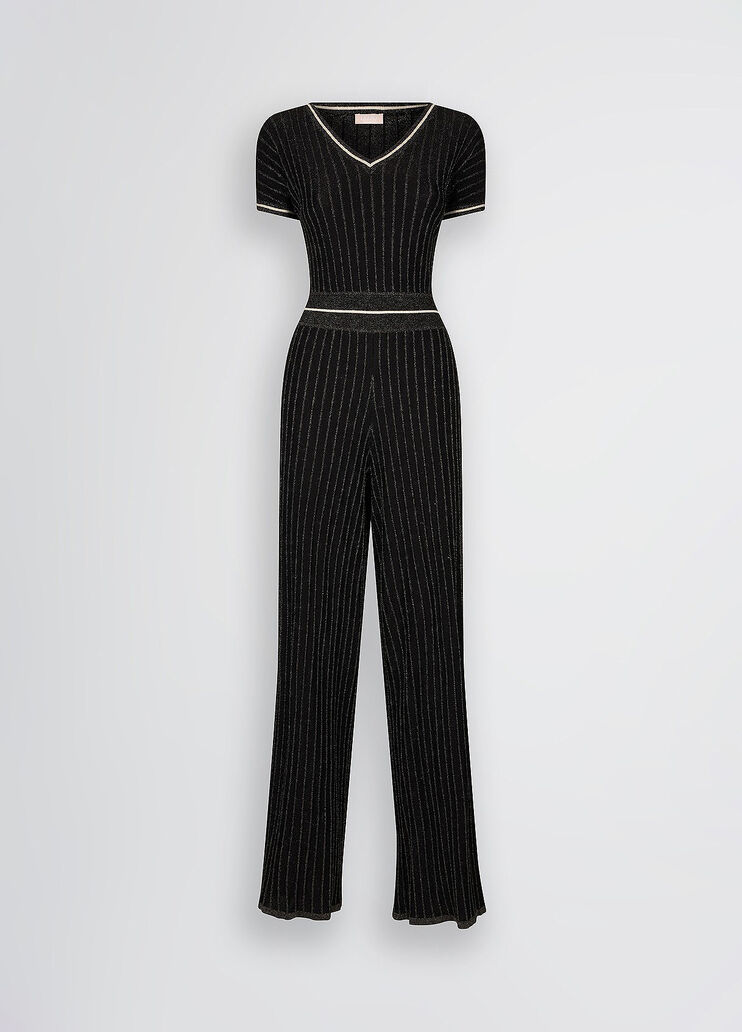 Lurex® knit jumpsuit black Liu Jo - large image number 6 Lurex® knit jumpsuit black Liu Jo - large image number 6