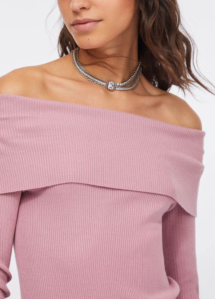 Off-the-shoulder jumper pink Liu Jo - large image number 3