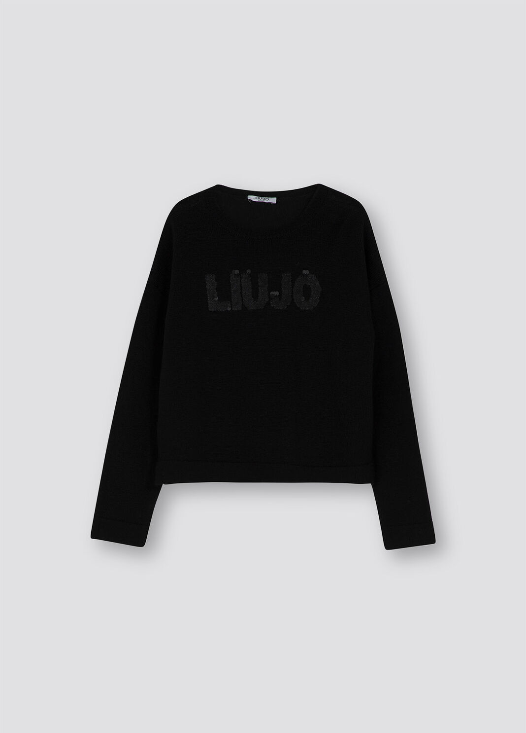 Maglia con logo nero Liu Jo - large image number 0