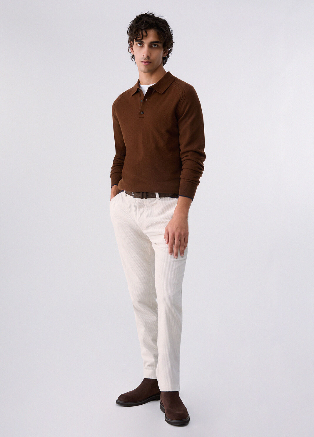 Polo shirt in wool and cashmere brown Liu Jo - large image number 5