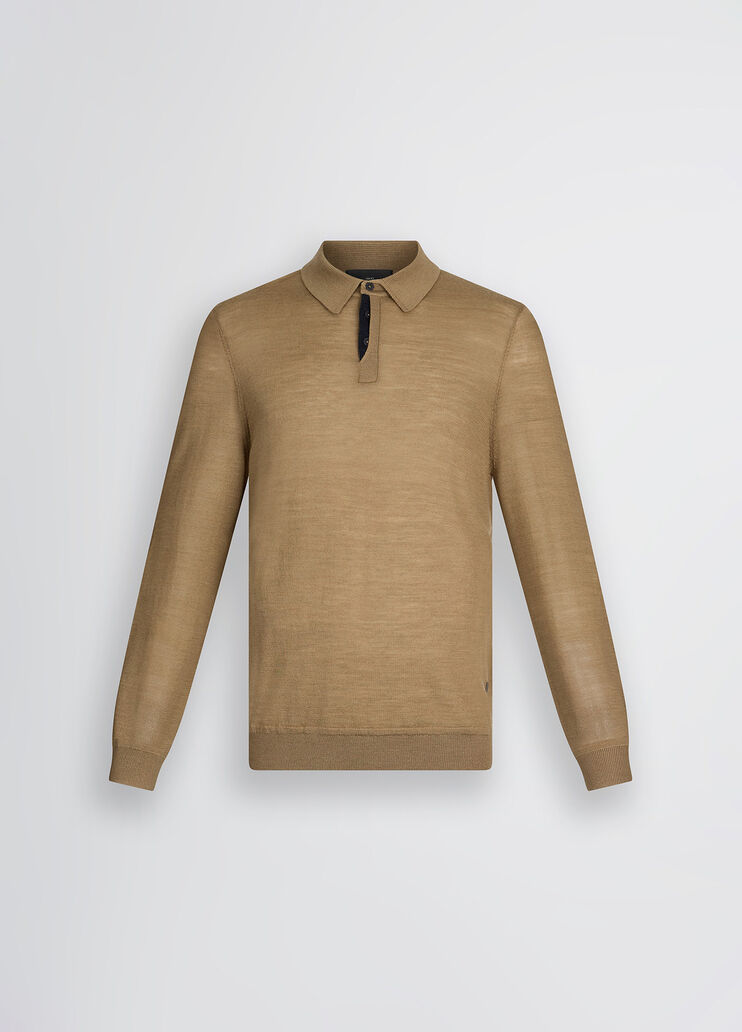 Beige wool-blend polo shirt beige Liu Jo - large image number 6 Beige wool-blend polo shirt beige Liu Jo - large image number 6