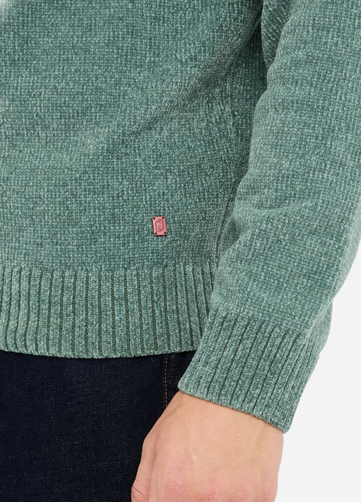 Chenille sweater khaki green Liu Jo - large image number 3 Chenille sweater khaki green Liu Jo - large image number 3
