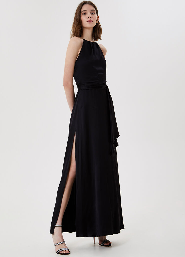 Long satin dress Black Liu Jo - large image number 0 Long satin dress Black Liu Jo - large image number 0