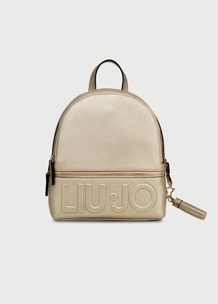 Mochila con logotipo Dorado claro Liu Jo - large image number 0