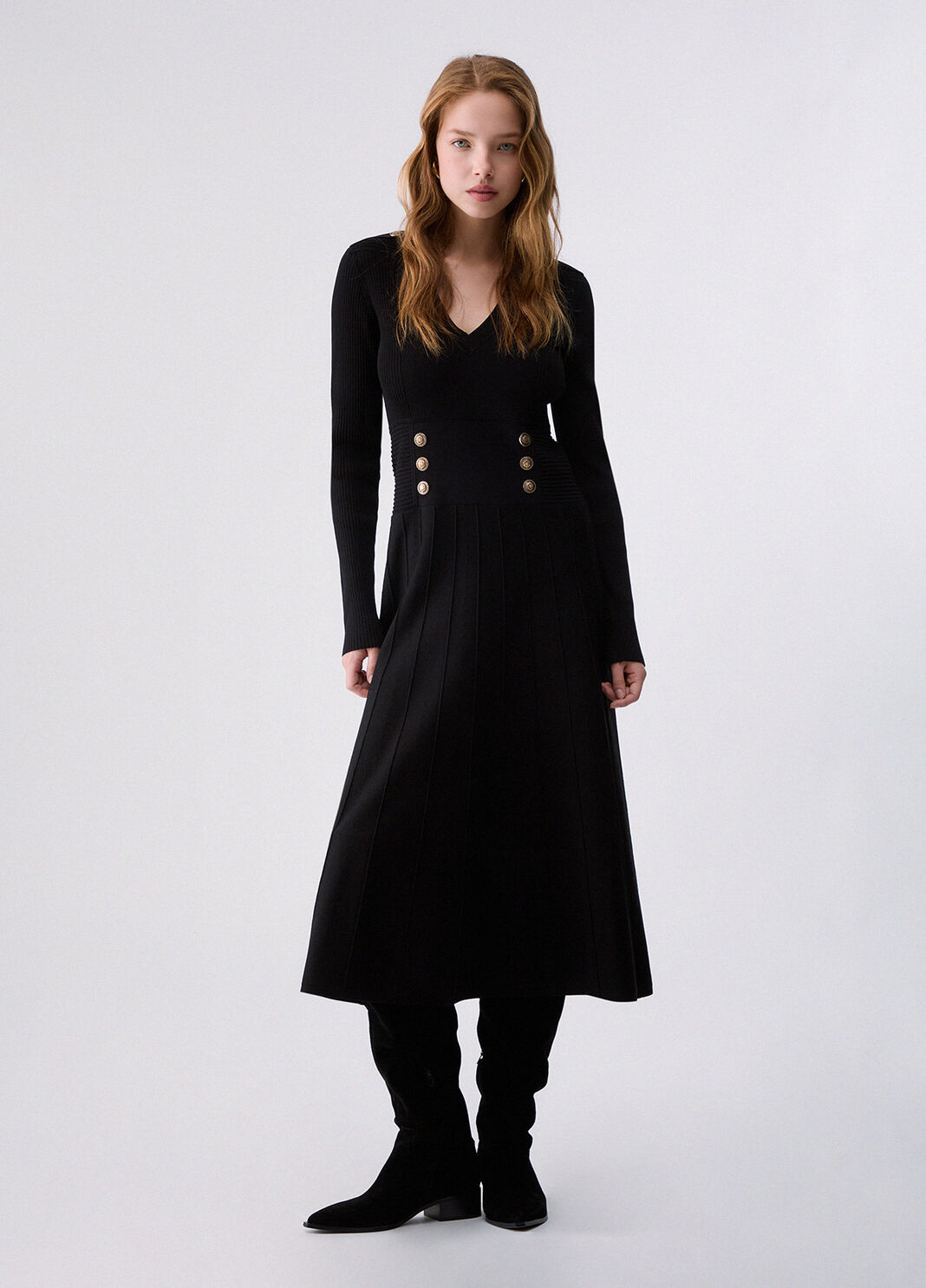 Midikleid aus Strick schwarz Liu Jo - large image number 0