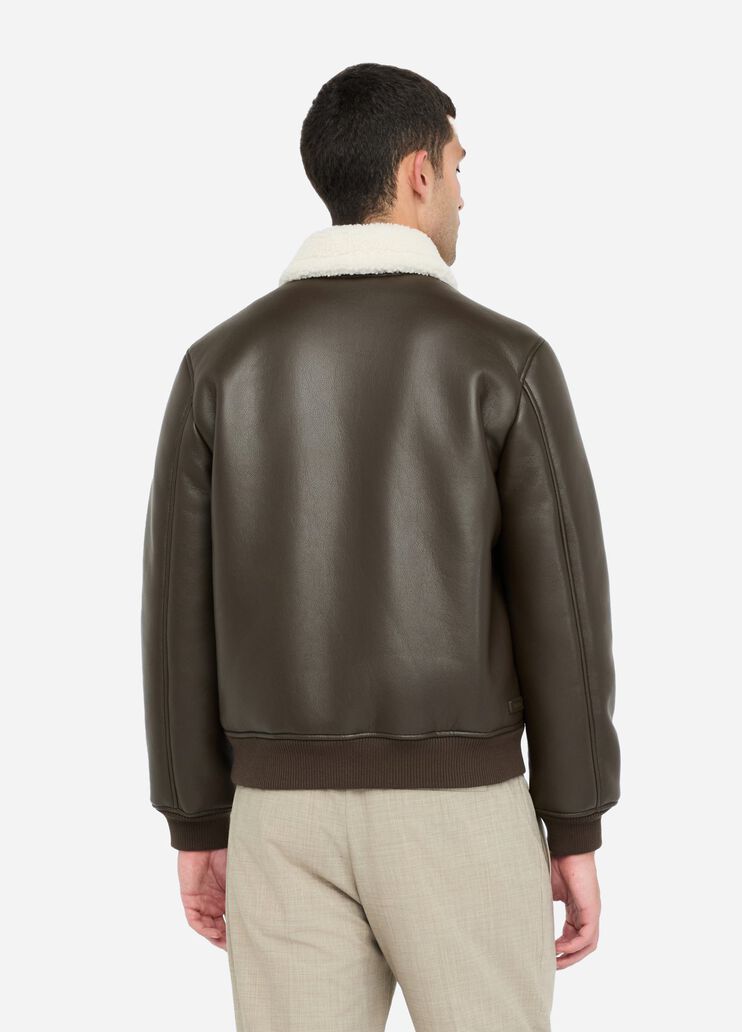 Coated fabric biker jacket dark chocolate brown Liu Jo - large image number 1