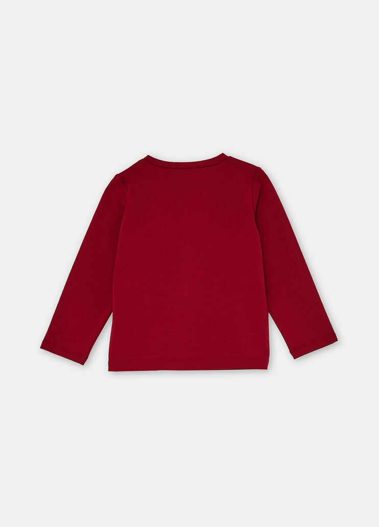 Хлопковая футболка с логотипом и стразами красный Liu Jo - large image number 3