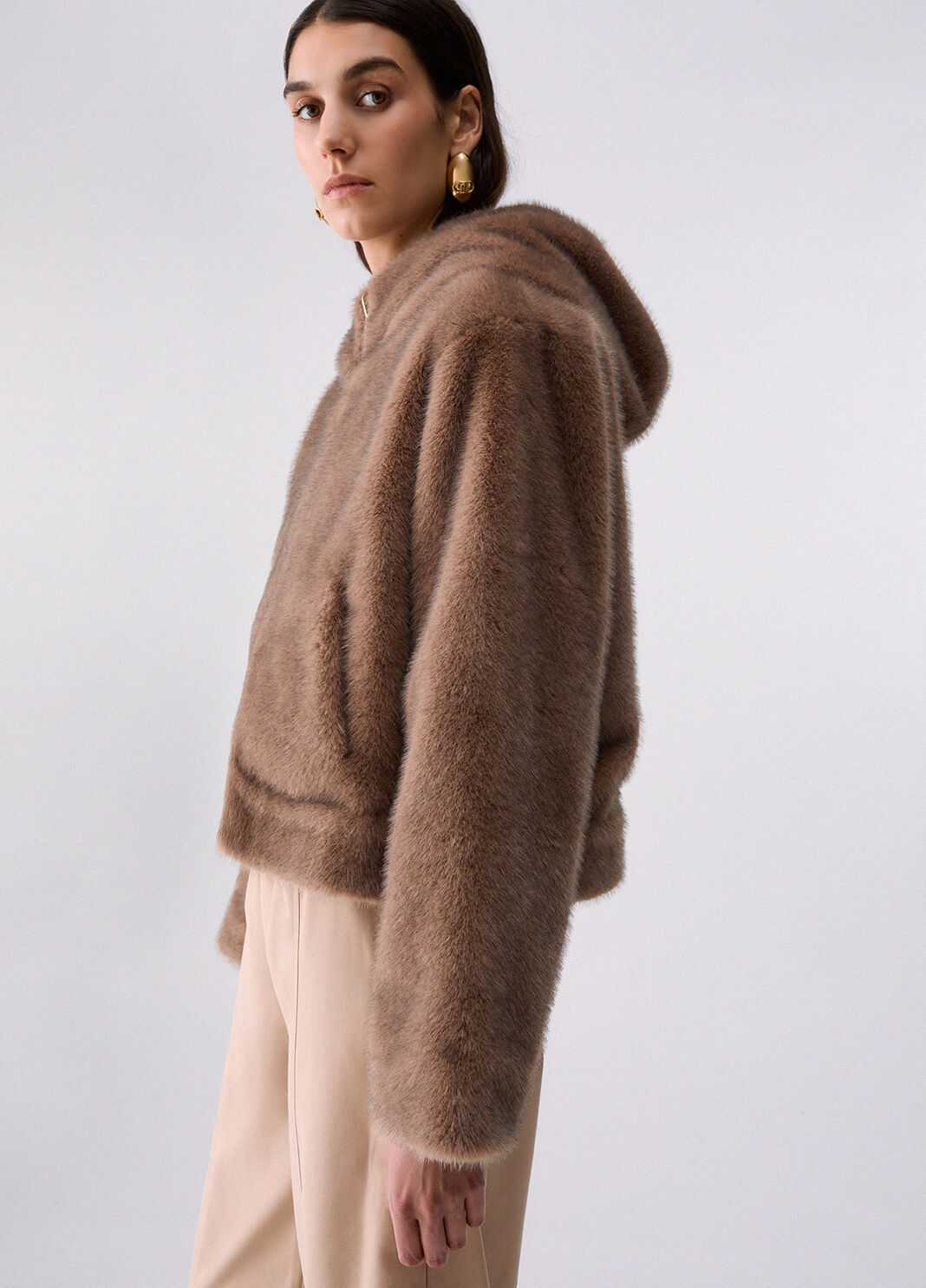 Wendbare Teddyjacke beige Liu Jo - large image number 4