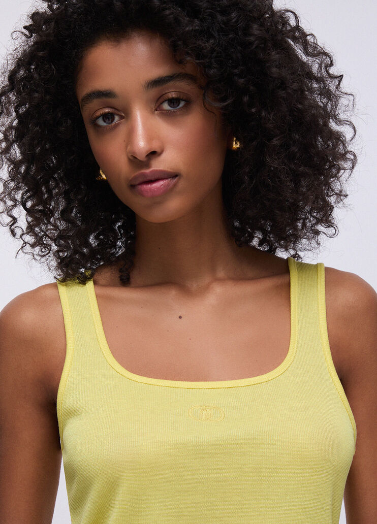 Top con logo monogram giallo Liu Jo - medium