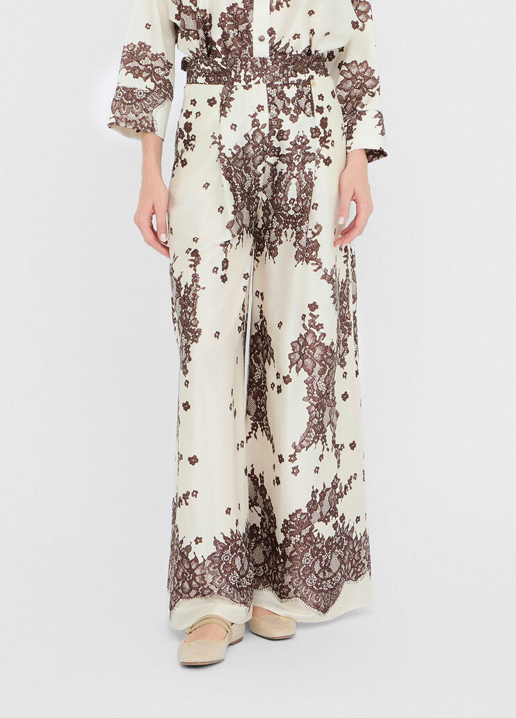 Hose aus bedrucktem Twill Braun Liu Jo - medium