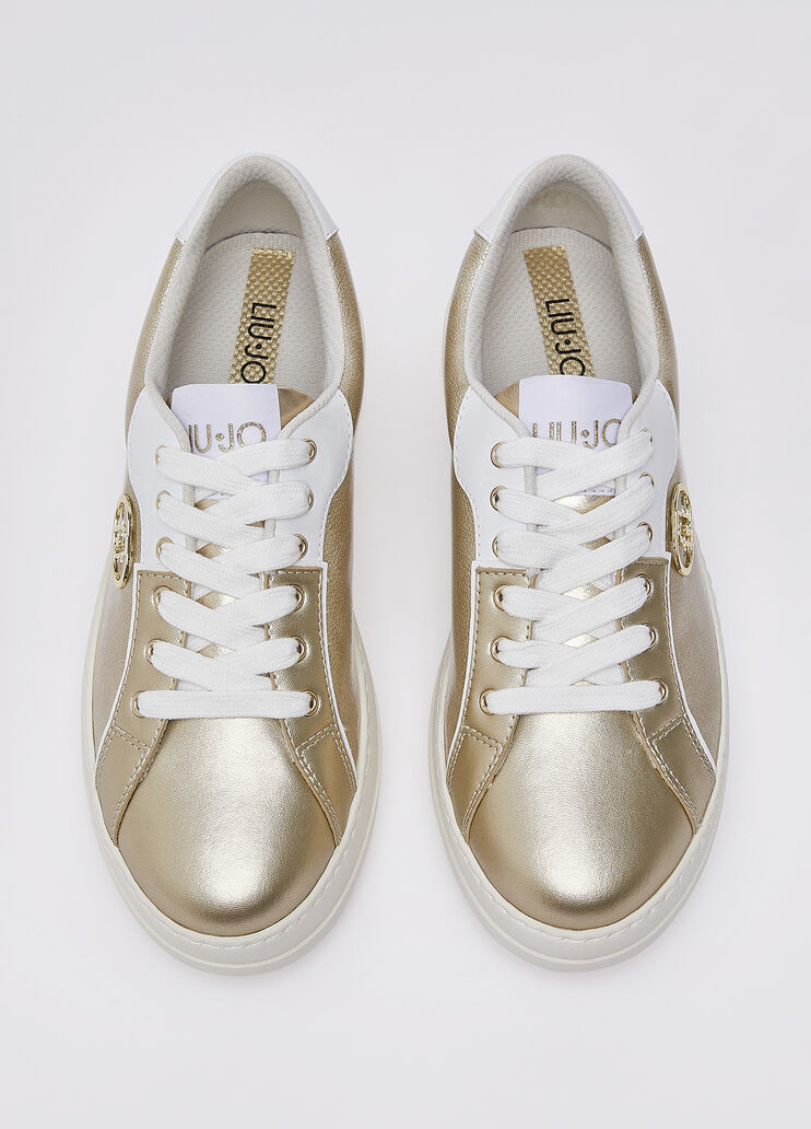 Sneakers in pelle laminata oro chiaro Liu Jo - medium